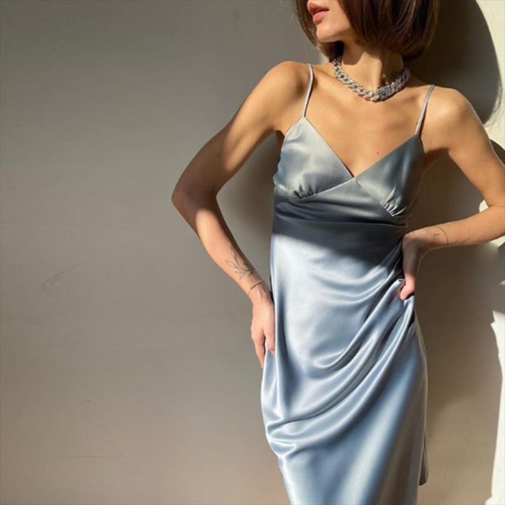 Satin Cami Midi Dress